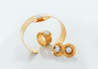 Perlen Gold Arm Ringe Ohr